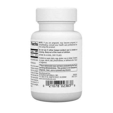 Source Naturals, Vitamin D-3, 5000 IU, 100 Softgels Source Naturals