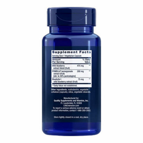 Life Extension, Blueberry Extract with Pomegranate, 60 vcaps