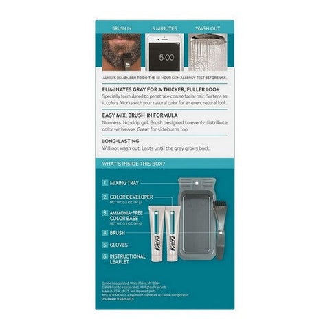 Just For Men, Mustache & Beard Brush-In Color Gel, Dark Brown (M-45), 1 Each Just For Men